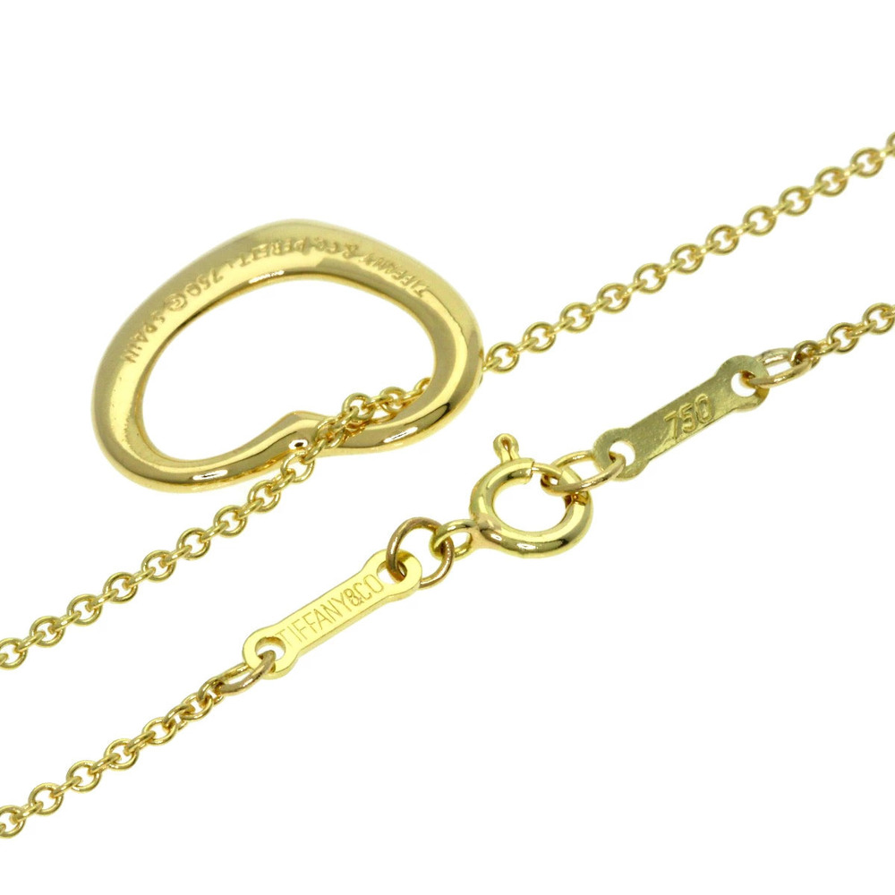 Tiffany Co Elsa Peretti Open Heart Necklace Yellow Gold